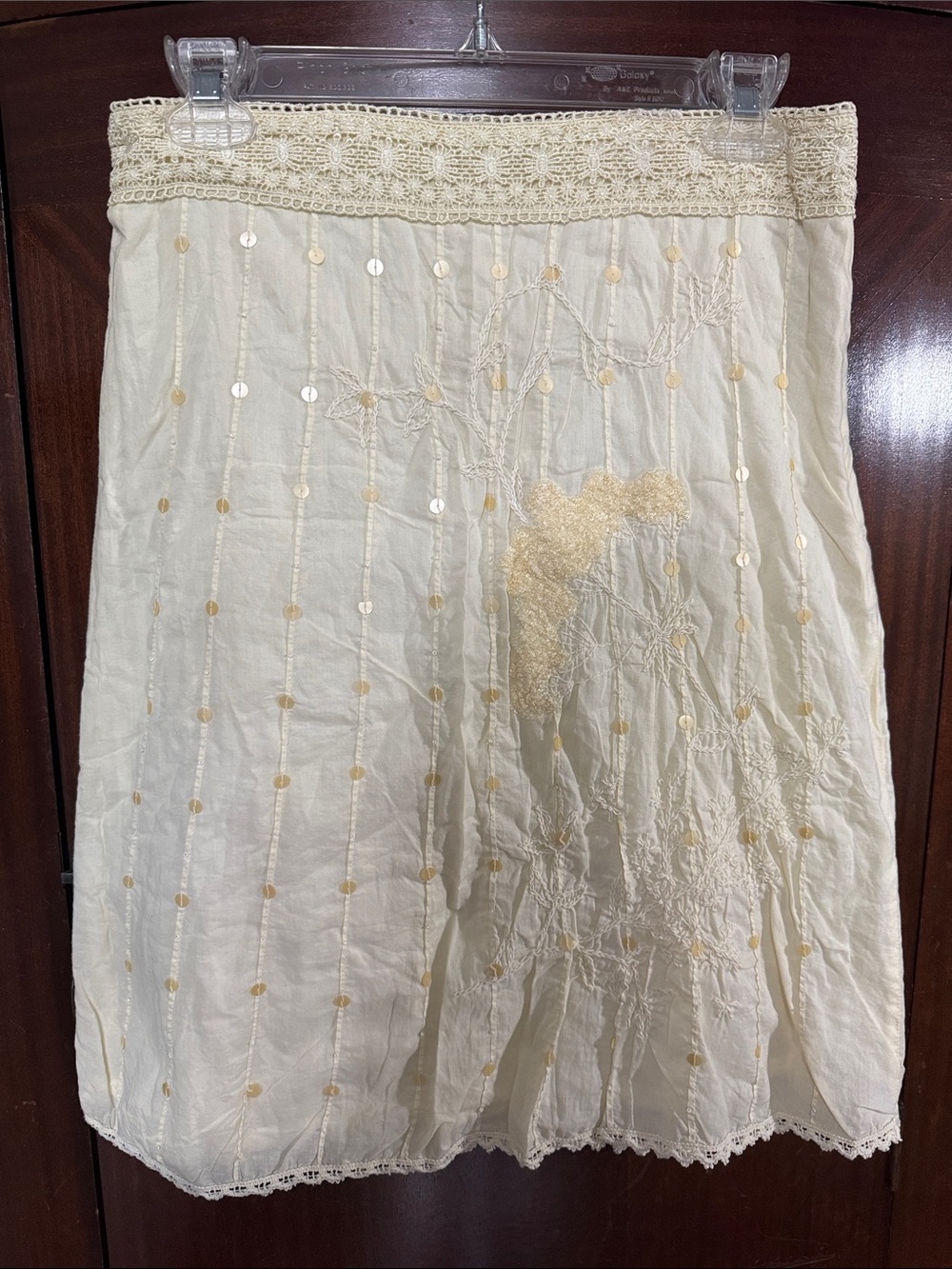 Vintage Embroidered Cotton Skirt